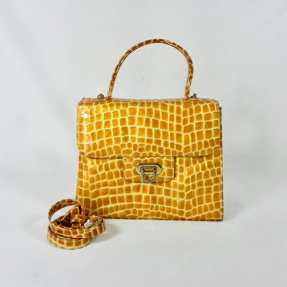 Vintage Faux Snakeskin Purse | RO-EL Canada Handbag | 1970s Fashion - Picture 9 of 10